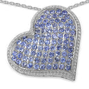 2.98 Carat Genuine Tanzanite .925 Sterling Silver Pendant-1