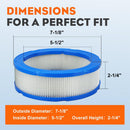 HIPA 394018S 394018 Air Filter for Briggs & Stratton Vanguard V-Twin 16HP 18HP 392642 5050H 5050B 4135 421400 402400 Engine GT235 LT166-2