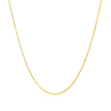 10k Yellow Gold Classic Box Chain 0.8mm - 0