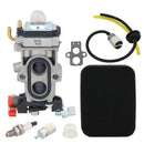 Hipa WYA-44 Carburetor Kit for Husqvarna 350BT 180BT 180BF 150BT Leaf Blower Parts # 505183101 521631601 WYA-44-1 With Red Handle Easy Start Function-1