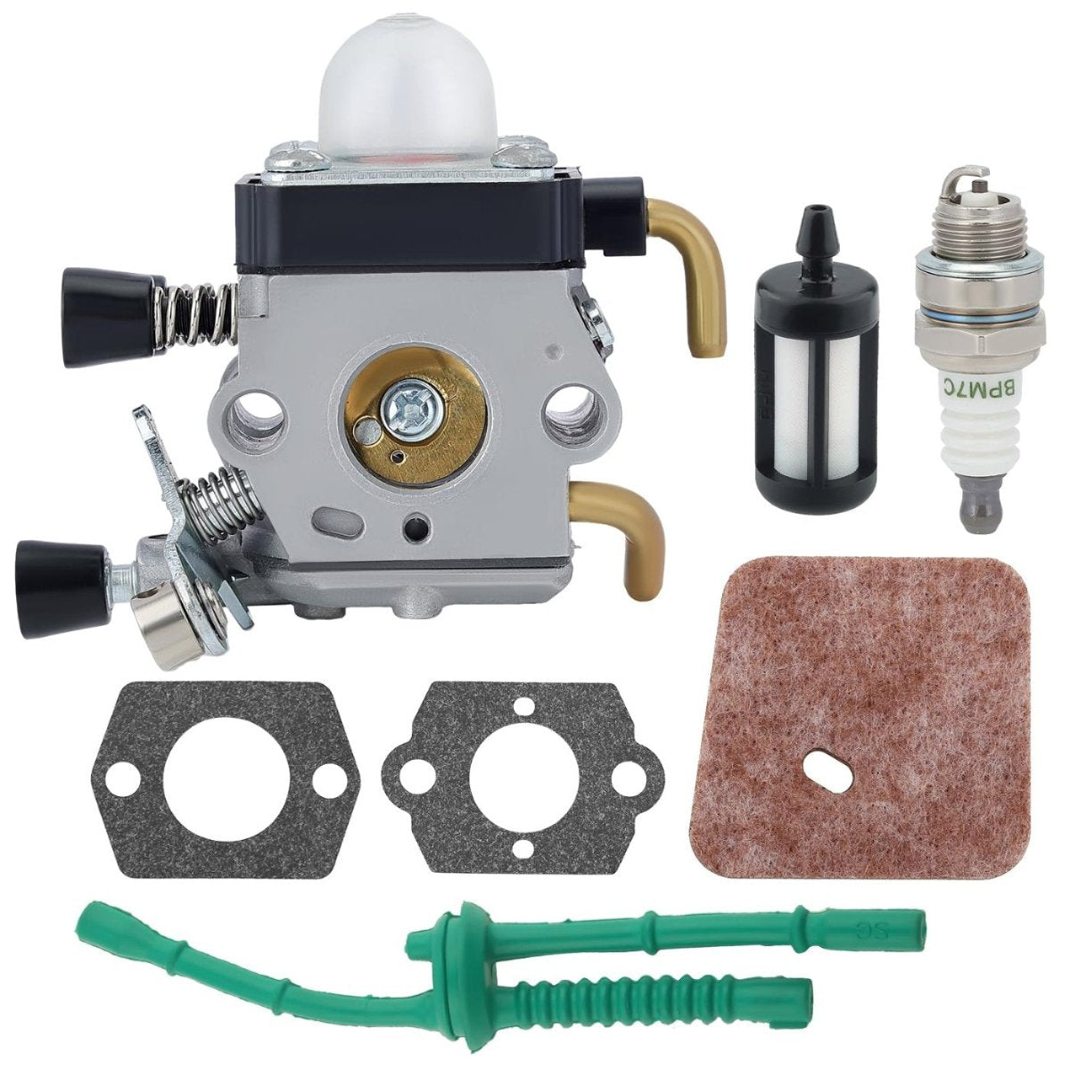 Hipa C1Q-S63 FS55R Carburetor Kit for Stihl FS 55 R 55RC FS38 FS45 FS46 FS80 FS85 FS80R FS85R FC85 String Trimmer Brushcutter # 4137-120-0606