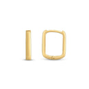 14k Yellow Gold Small Square Huggie Hoops-1