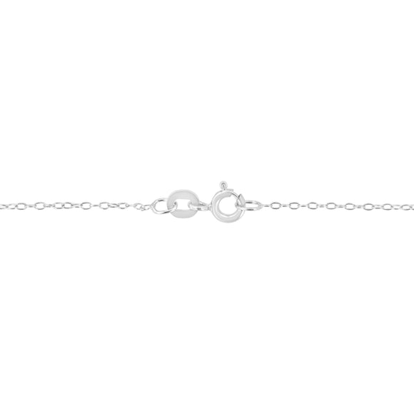 14K White Gold 1/5 Cttw Emerald Shape Solitaire Diamond 18" Pendant Necklace (G-H Color, VS2-SI1 Clarity)