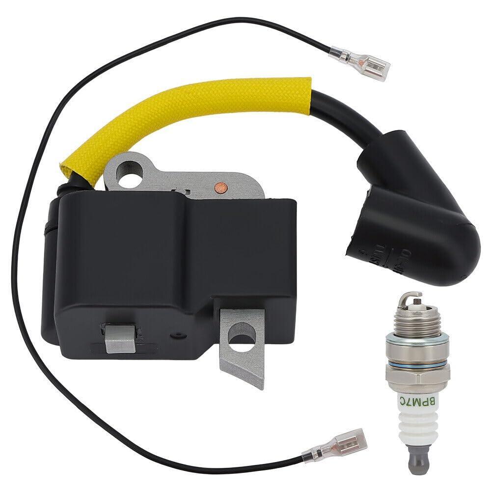 Hipa 537380901 Ignition Coil for Husqvarna 227 232 240 225HBV 235P 225L 225LD 225R 225RD 225RJ String Trimmer with BPMR7A Spark Plug - 0