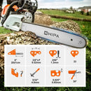 Hipa 20 Inch Full Chisel Chain 3/8 Pitch .050 Gauge 72DL for Stihl MS391 MS311 038 041 Poulan Pro PP4818 PP5020AV Chainsaw Replace 72DPX072G 72LPX072G-5