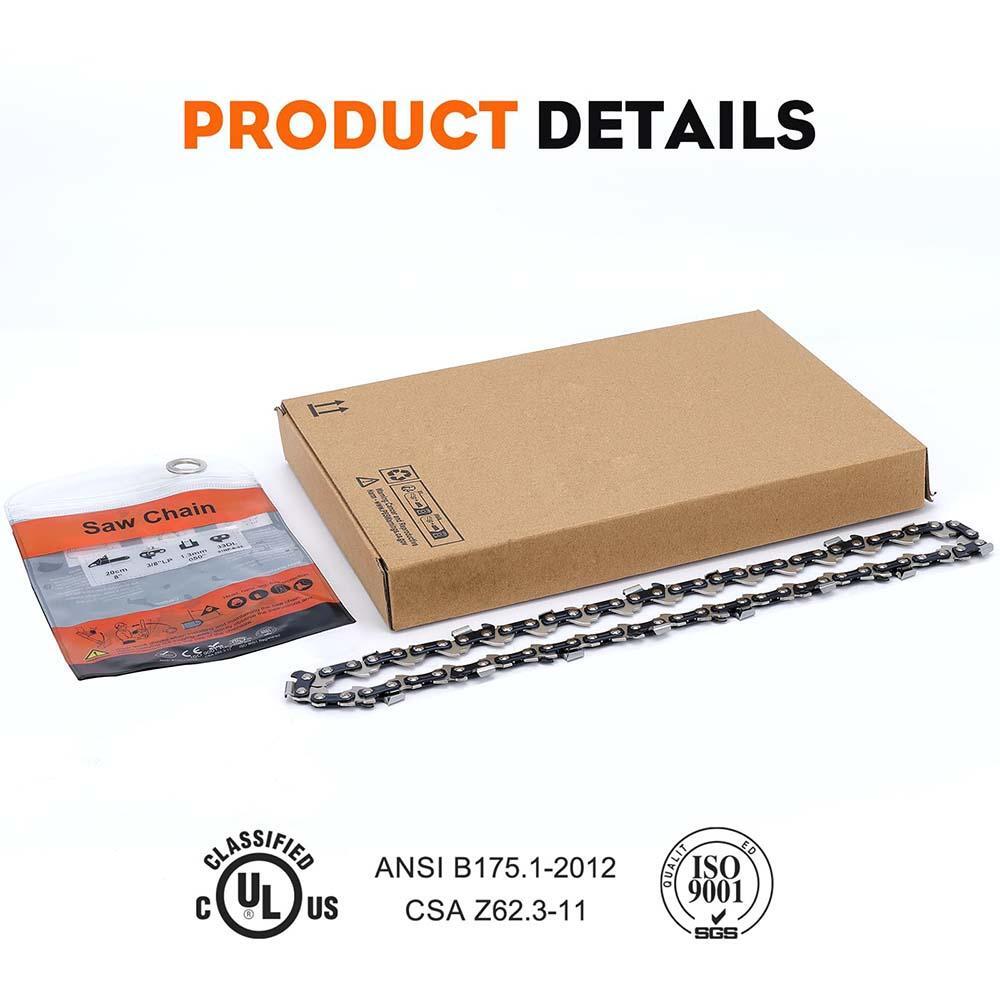 20 Inch 3/8 Pitch .050 Gauge 72 DL Chain For Stihl MS261 MS291 MS311 Husqvarna 562xp 372xp 455 460 rancher Chainsaw # 72EXL072G Full Chisel