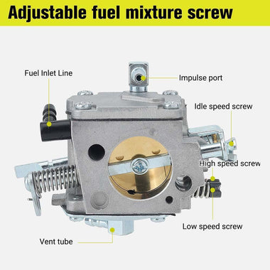 Hipa Carburetor Kit for Stihl TS400 Cut Off Saws Replaces Tillotson HS-274E Stihl 4223 120 0652 - 0
