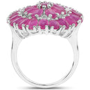 8.10 Carat Genuine Ruby .925 Sterling Silver Ring-2