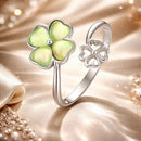 925 Sterling Silver Transparent Glass Ring for Women-1