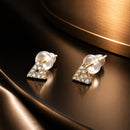 925 Sterling Silver & Plated Gold CZ Earrings for Women-2