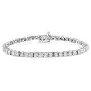 10K White Gold 1/2 Cttw Real Diamond Illusion-Set Miracle Plate Tennis Bracelet (I-J Color, SI2-I1 Clarity) - Size 7.5"-1