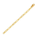 14K Yellow Gold Lite Paperclip Anklet (3.2mm)-1