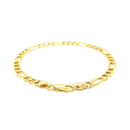 5.4mm 14k Yellow Gold Lite Figaro Bracelet-2