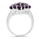6.78 Carat Genuine Amethyst .925 Sterling Silver Ring-2