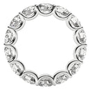 Round Cut Lab Grown Diamond Eternity Ring in 14k White Gold (6 cttw FG/VS2)-3