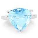 9.00 Carat Genuine Blue Topaz .925 Sterling Silver Ring-3