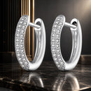 925 Sterling Silver Pavé Setting CZ Earrings for Women-1