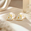 925 Sterling Silver & Plated Gold CZ Earrings for Women-1