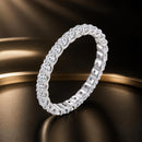 S925 Sterling Silver 2.0mm Moissanite Ring Size 9 for Women-1