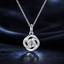 925 Sterling Silver 0.5 Carat Moissanite Necklace with White Gold Plating for Women-1