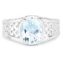2.25 Carat Genuine Aquamarine .925 Sterling Silver Ring-3