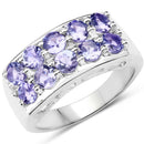 1.90 Carat Genuine Tanzanite .925 Sterling Silver Ring-1