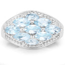2.50 Carat Genuine  Blue Topaz .925 Sterling Silver Ring-3