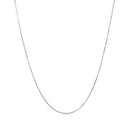 10k White Gold Classic Box Chain 0.6mm-2