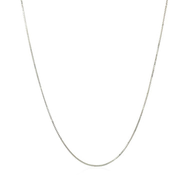 10k White Gold Classic Box Chain 0.6mm - 0