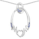 0.18 Carat Genuine Tanzanite .925 Sterling Silver Pendant-1