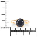 3.00 Carat Genuine Black Diamond 14K Yellow Gold Ring-3