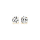 2 cttw Certified IGI Lab Grown Round Diamond Stud Earrings 14k Yellow Gold (G/VS2)-1