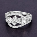 0.72 Carat Genuine White Diamond 14K White Gold Ring (E-F-G Color, VS-SI Clarity)-4