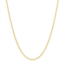 14k Yellow Gold Round Cable Link Chain 1.5mm-2