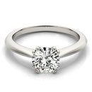 14k White Gold Double Prong Set Solitaire Diamond Engagement Ring (1 cttw)-2