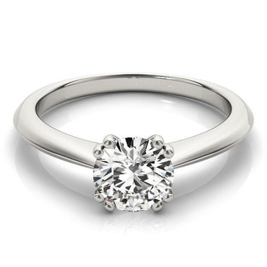 14k White Gold Double Prong Set Solitaire Diamond Engagement Ring (1 cttw) - 0
