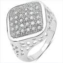 0.54 Carat Genuine White Diamond .925 Sterling Silver Ring-2