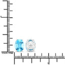 4.00 Carat Genuine Swiss Blue Topaz .925 Sterling Silver Earrings-3