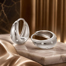 925 Sterling Silver Earrings with CZ in White Gold Plating - Stylish Design for Women-1