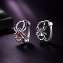 925 Sterling Silver Earrings with Pavé Setting CZ and Enamel Process-2
