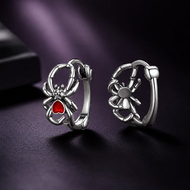 925 Sterling Silver Earrings with Pavé Setting CZ and Enamel Process - 0