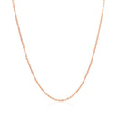 14k Rose Gold Diamond Cut Cable Link Chain 1.1mm-2