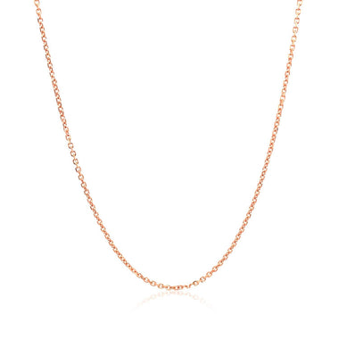 14k Rose Gold Diamond Cut Cable Link Chain 1.1mm - 0