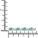 3.08 Carat Genuine Emerald .925 Sterling Silver Bracelet-3
