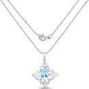 6.10 Carat Genuine Swiss Blue Topaz .925 Sterling Silver Pendant-2
