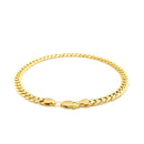 4.5mm 14k Yellow Gold Miami Cuban Semi Solid Bracelet-3