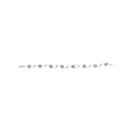10K White Gold 4.0 Cttw Champagne and White Diamond Floral Cluster and Station Link Bracelet (H-I Color, SI2-I1 Clarity) - 7" Inches-4