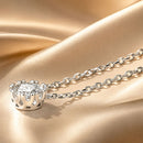 925 Sterling Silver Adjustable Necklace with CZ Pendants for Women-2