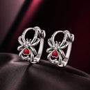 925 Sterling Silver Earrings with Pavé Setting CZ and Enamel Process-1