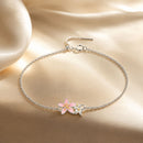S925 Sterling Silver Adjustable Flower Bracelet for Women-1